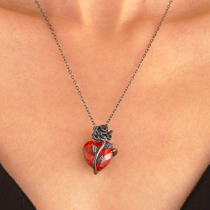 Rose Heart Love Necklace