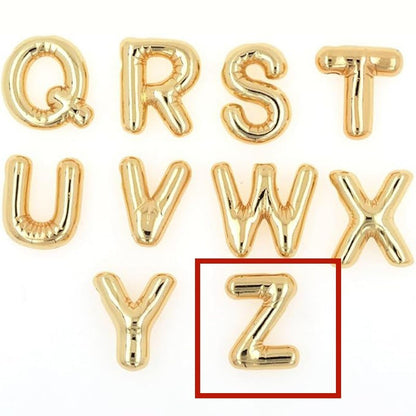 Glossy A-Z Letter Copper Pendant