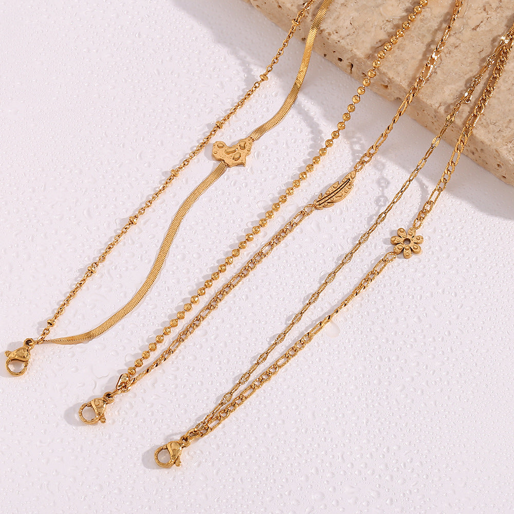 Beads Twist Chain Double Layer Bracelets