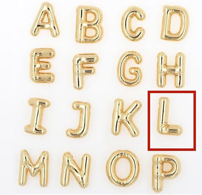 Glossy A-Z Letter Copper Pendant