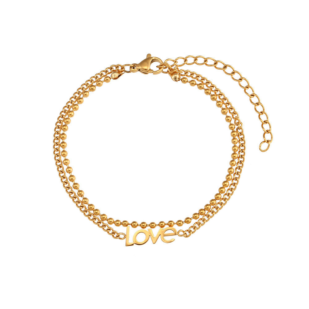 Beads Twist Chain Double Layer Bracelets