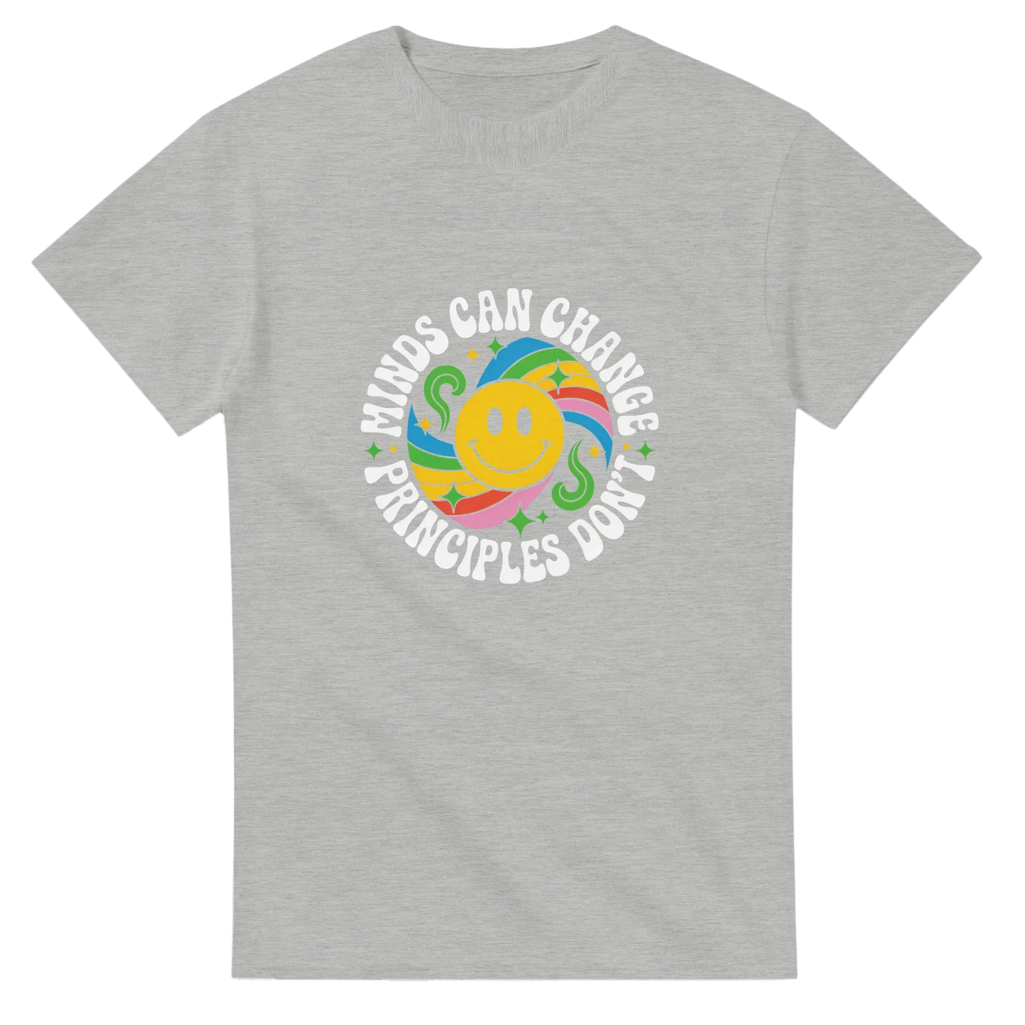 “Minds can Change. Principles don't” Heavyweight Unisex Crewneck T-Shirt