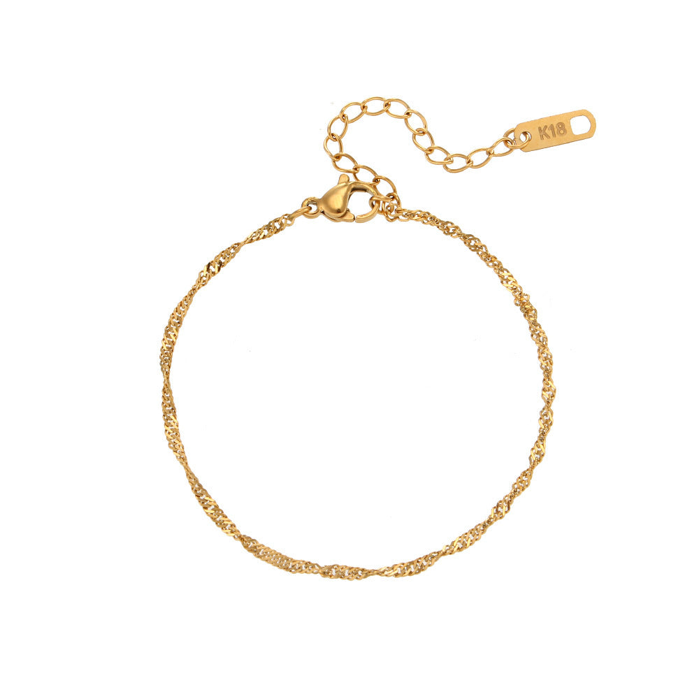 Water Wave Chain Bracelet & Necklace Set