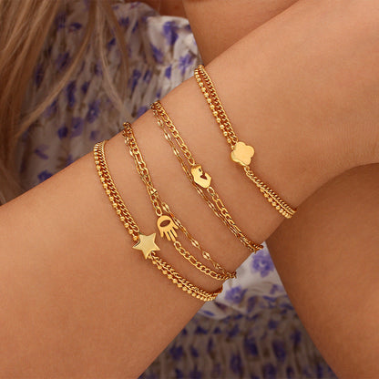 Beads Twist Chain Double Layer Bracelets