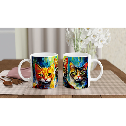 🎨 Post-Impressionist Cats Ceramic Mug – The Purrfect Gift for Cat Lovers 🐾