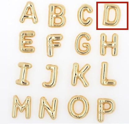 Glossy A-Z Letter Copper Pendant