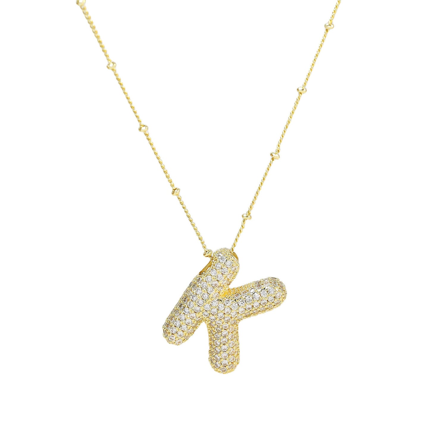 Bubble Balloon A-Z Letter Pendant Necklace