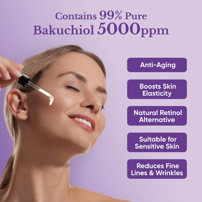 1HEROLABS Bakuchiol Serum – Gentle Retinol Alternative for Sensitive Skin, Vitamin E, Hyaluronic Acid & Collagen (1 oz)