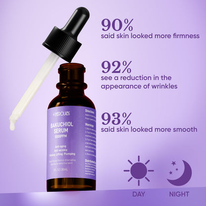 1HEROLABS Bakuchiol Serum – Gentle Retinol Alternative for Sensitive Skin, Vitamin E, Hyaluronic Acid & Collagen (1 oz)