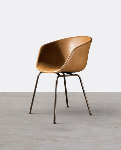 A Set of 2 Herron Dining Chairs, PU Leather