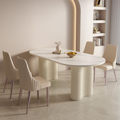 Peru Oval Dining Table, White