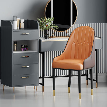A Set of 2 Scott Dining Chairs, PU Leather