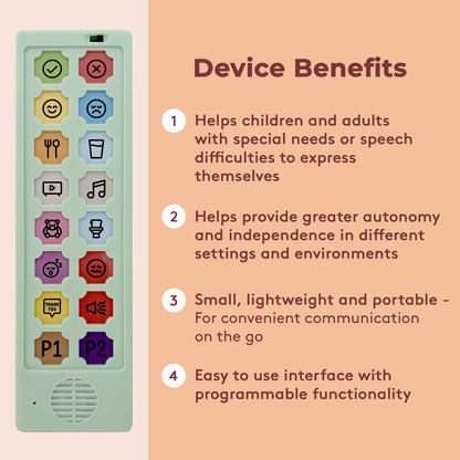 AAC Communication Device For Speech Therapy, Non Verbal Autism & Stroke Rehab