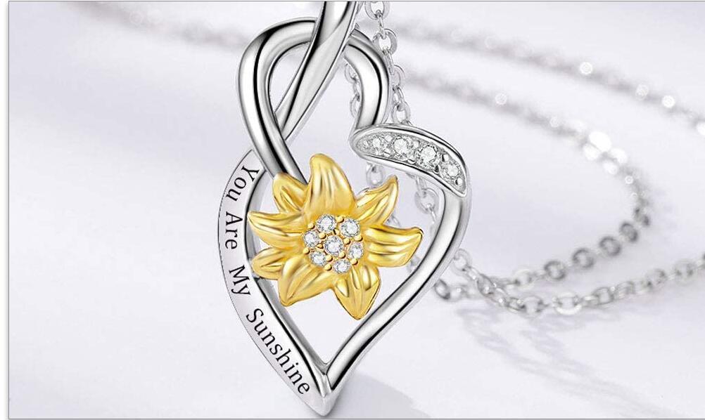 Sunshine Sunflower Pendant Necklace