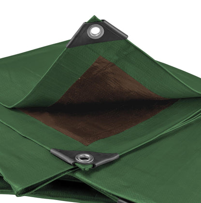 L-Grade Green Brown Tarpaulin 5m x 8m