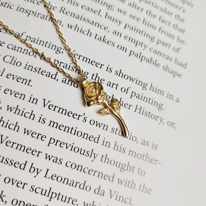 Rose Necklace Gold