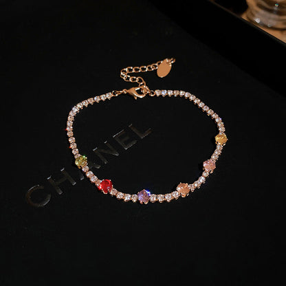Zircon Square & Heart Bracelets