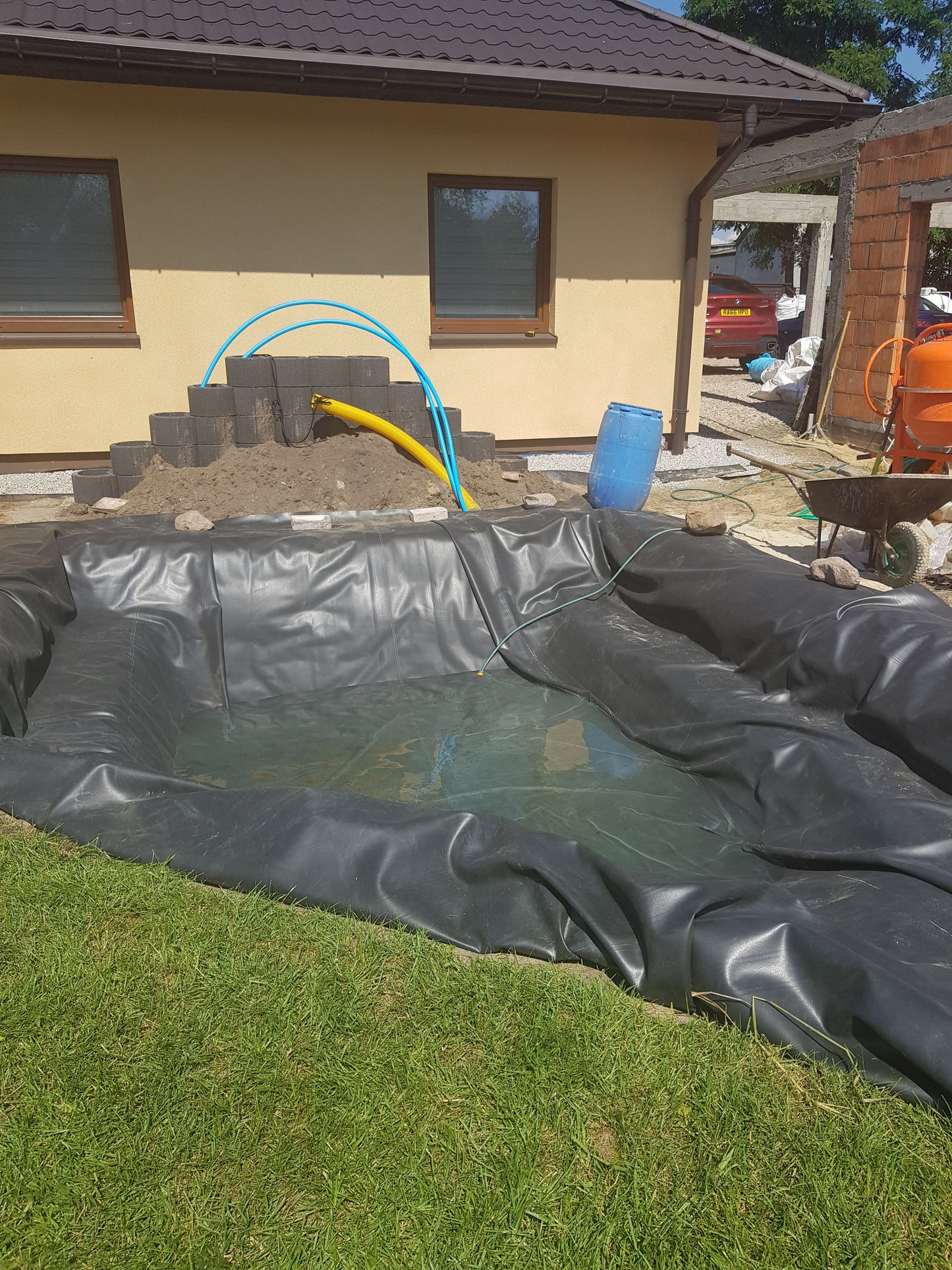 Pond Liner EPDM 2.5m x 3m DIY Workshop Accessory Waterproof Pond Membrane