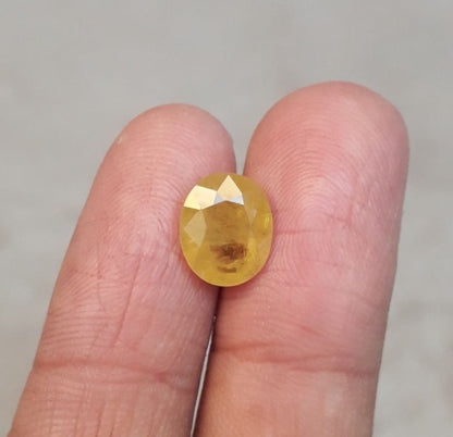 3.50ct Sapphire for Sale - Natural Yellow Sapphire- Ceylon Sapphire - September Birthstone - 10x8mm