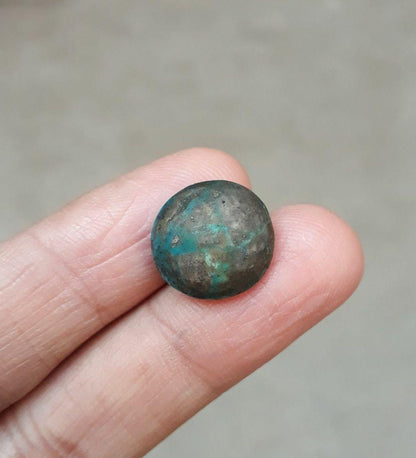Natural Turquoise with Pyrite - green Matrix Turquoise - Shajri Feroza- 10ct-14x15mm