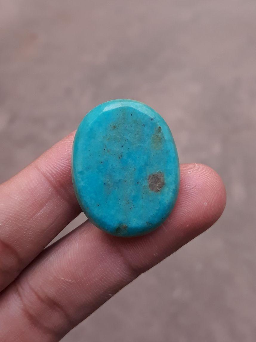 Natural Certified Turquoise - Blue Turquoise - 43ct-30x24mm