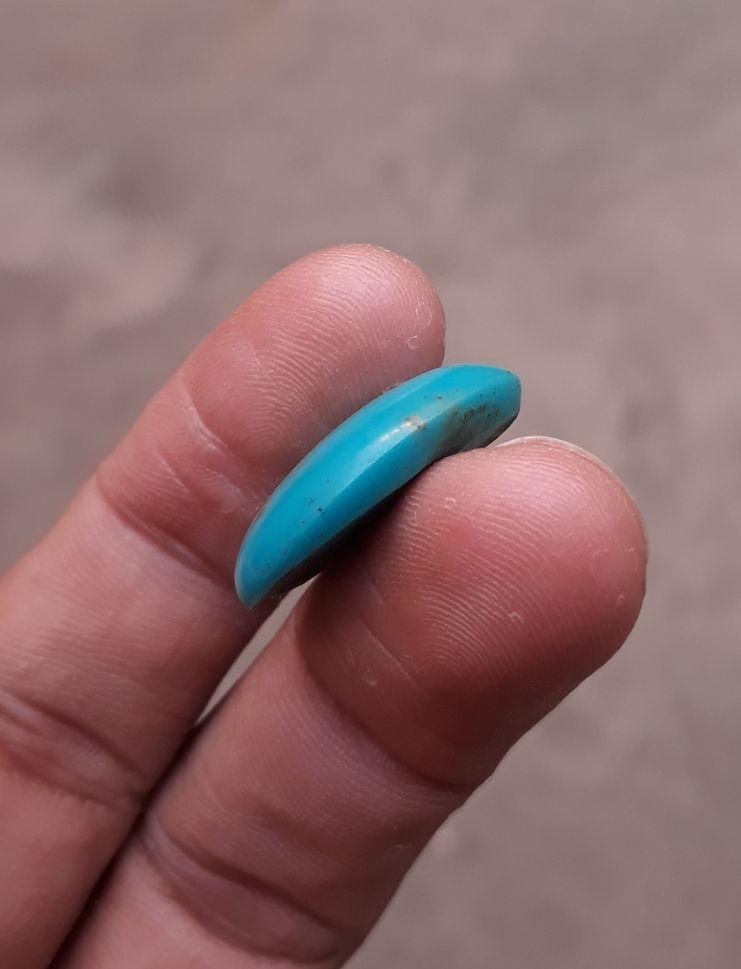 15.7ct Natural Certified Turquoise - Blue Turquoise - 23x17mm