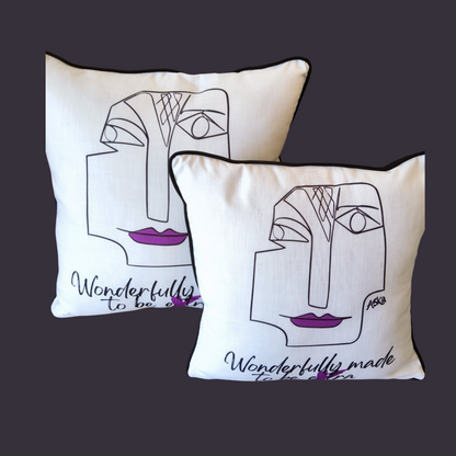 AFRO FUSION DESIGN CUSHIONS - 4 LUSH CUSHIONS+FREE LAMPSHADE SET