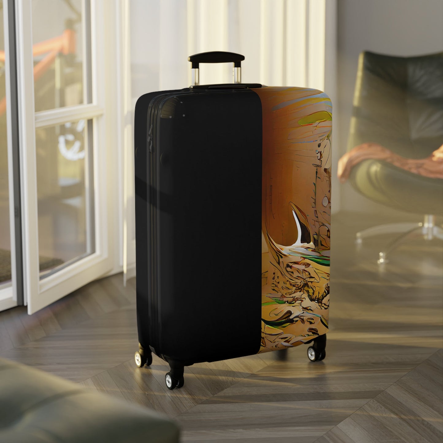 Half Black Half Gāolàng – Protective Suitcase Cover
