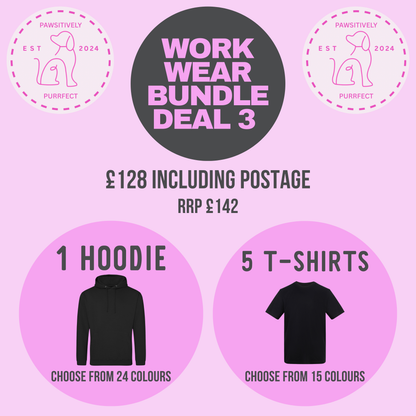 Business Workwear Uniform Bundle| Hoodie x 1 & T Shirt x 5 | FREE POSTAGE