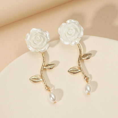 Women’s Flower Metal Alloy Earrings