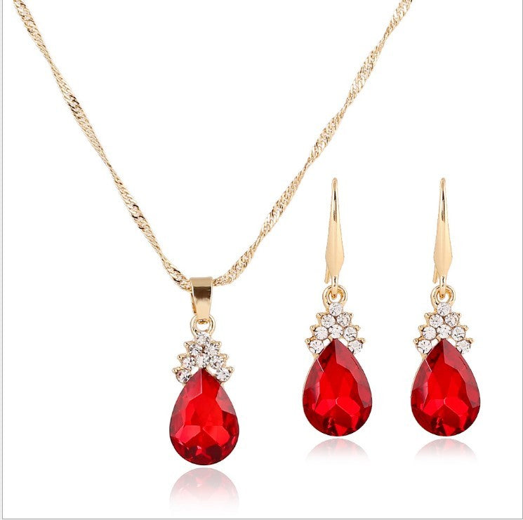 Diamond Crystal Necklace & Earrings Sets