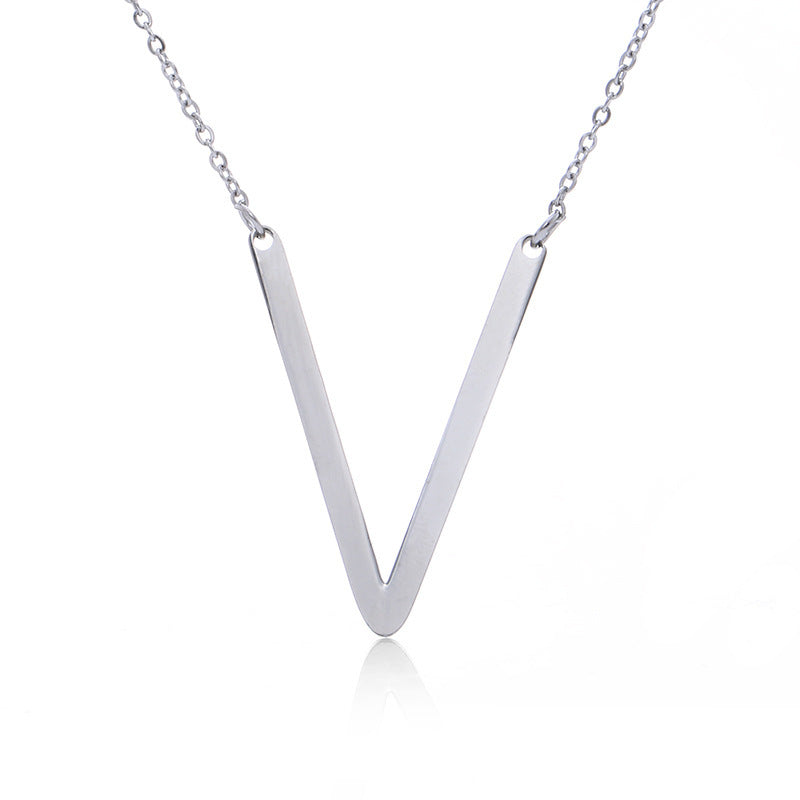 Big Initial Letter Pendant Necklace, Gold Silver, and Rose Gold
