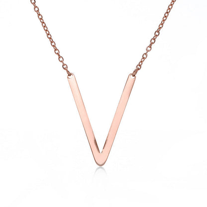 Big Initial Letter Pendant Necklace, Gold Silver, and Rose Gold