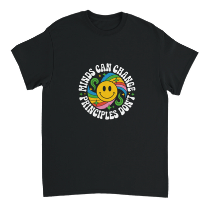 “Minds can Change. Principles don't” Heavyweight Unisex Crewneck T-Shirt