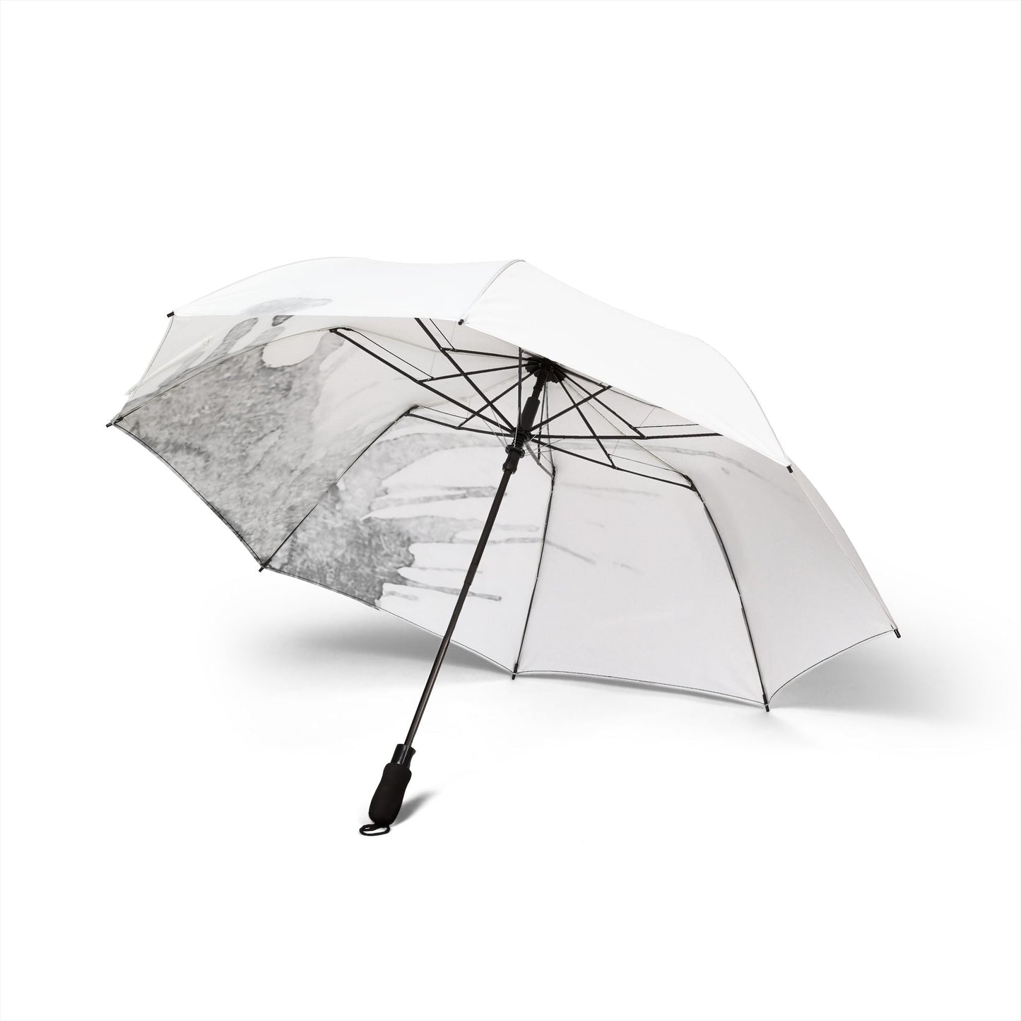 Watercolour Grey Splash - Windproof Umbrella