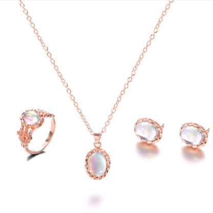 Coloured Pearl Pendant Necklace Set