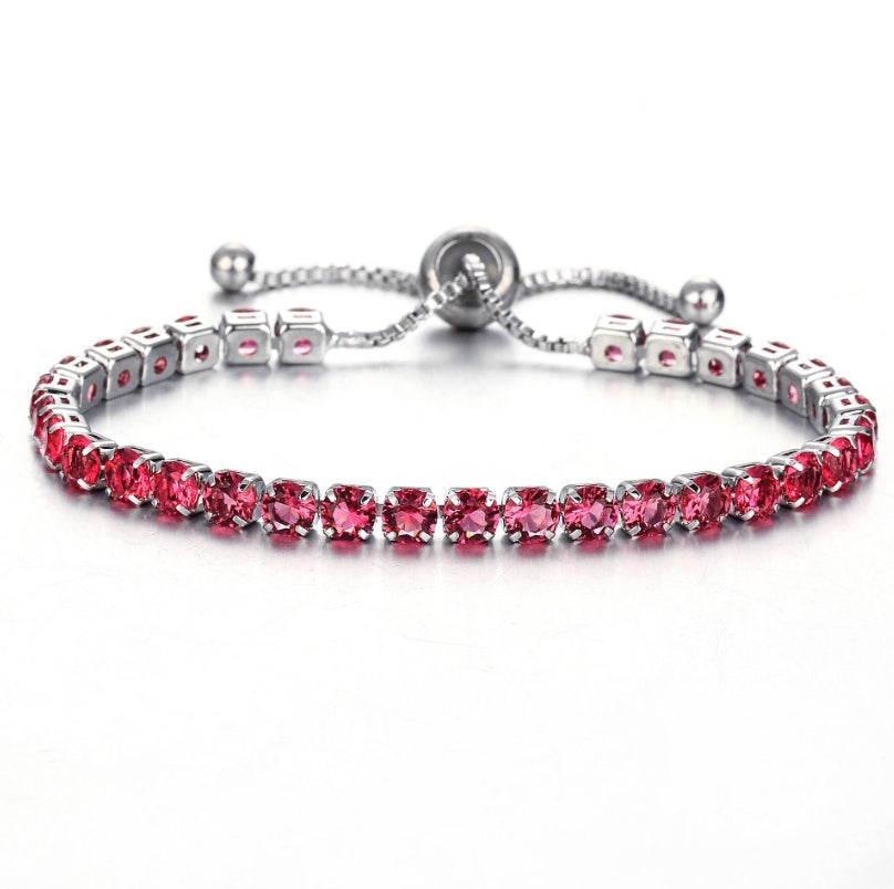 Gold Push Pull Zircon Bracelet