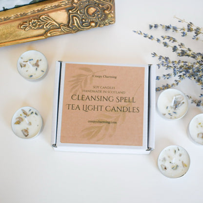 Cleansing Spell Soy Tea Light Candles