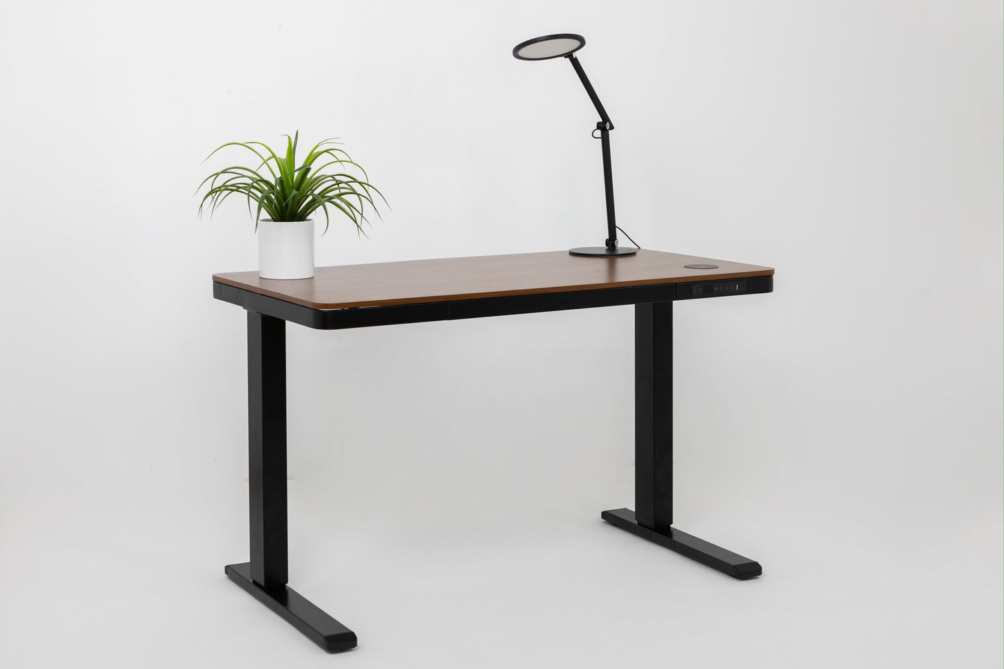E-Max Electric Height Adjustable Desk Walnut (Wood Top) – Purus Life