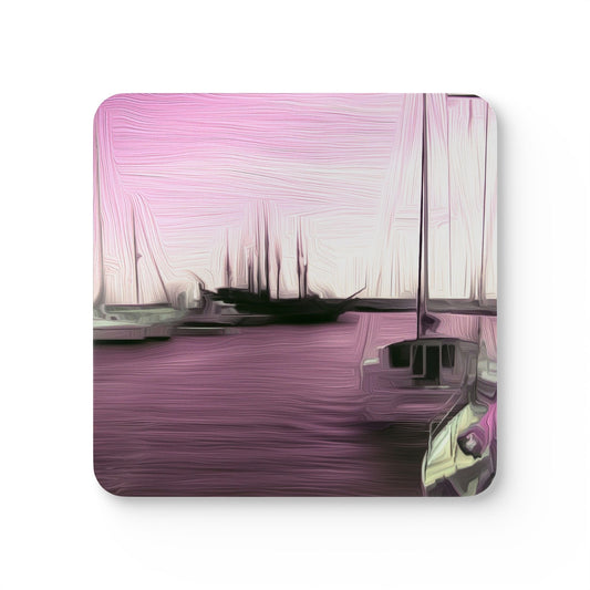 The Sleeping Yachts (at Evening) - Coaster Set