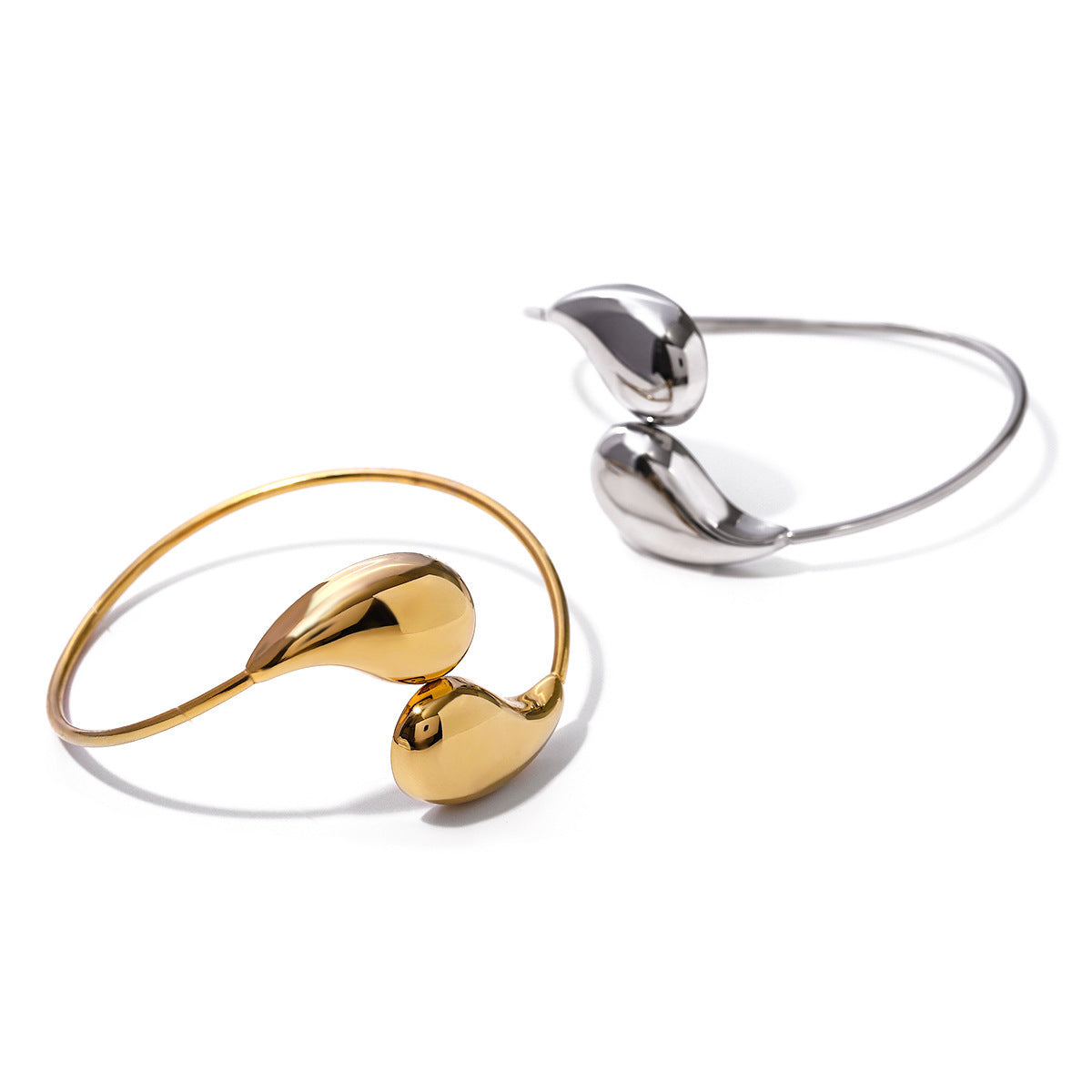 Irregular Water Drop Twist Adjustable Bangles