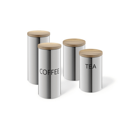 Zack Cera Premium 1L Brushed Stainless Steel Storage Canister - Aroma-Sealing Kitchen Essential