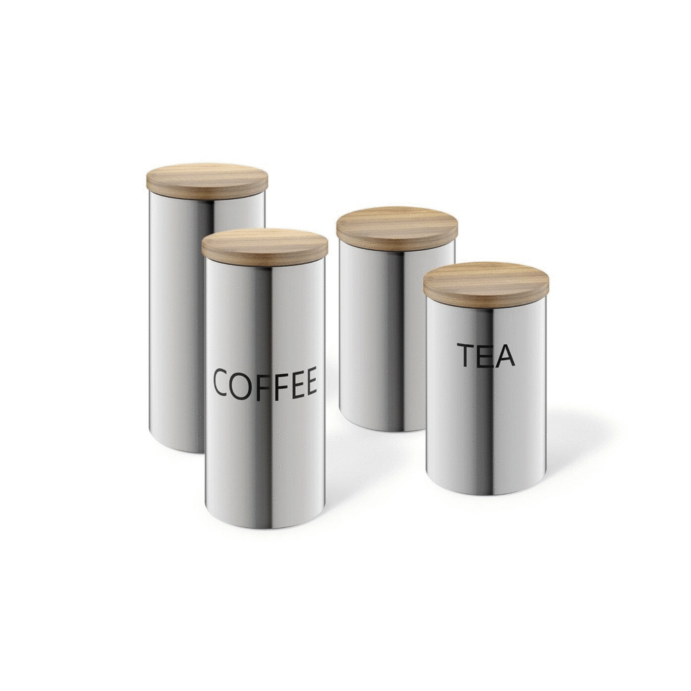 Zack Cera Premium Brushed Stainless Steel Coffee Canister - Airtight Freshness Guardian