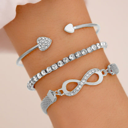 Heart Bracelet 3 Piece Set