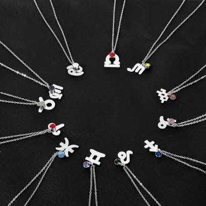 Zircon Constellation Zodiac Necklace