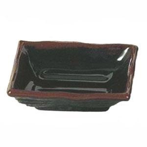 Tenmoku Square Melamine Sauce Dish 3 oz/ 4" x 4"  - Dozen