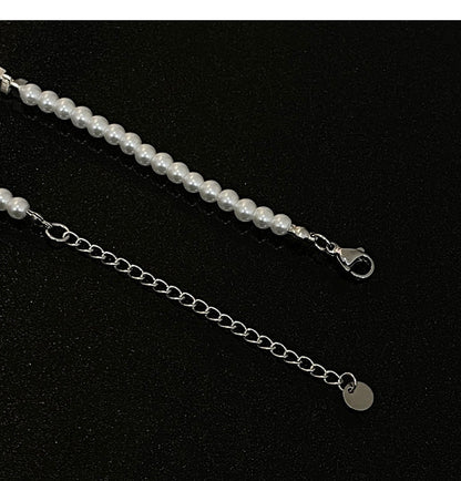 Colourful Heart Beaded Pearl Necklace