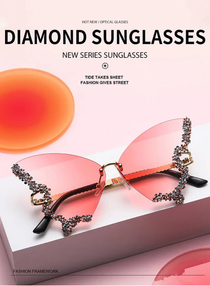 Luxury Diamond Butterfly Sunglasses