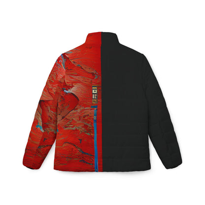 Half Black Half Hónghǎi - Womens Puffer Jacket