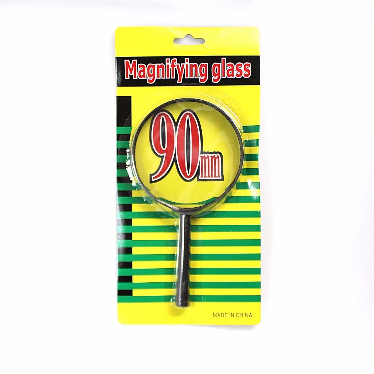 Handheld 90mm Magnifying Glass Classic Black Frame